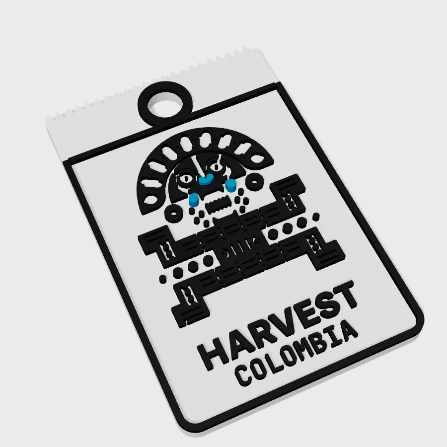Harvest coffee bag keychain — Colombia